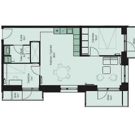 아파트 Stunning 2-bed W Balconies And Fantastic Views 코펜하겐